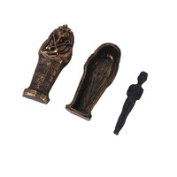 Figurine de sarcophage momie pharaon ESB29 Egypte ancienne pharaon Cléopâtre momie cercueil résine pot de fleurs ornements