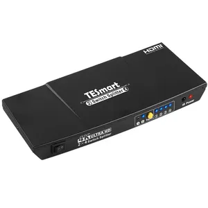 TESmartホットセールスプリッターHDMI2X4 2in4outHDCP1.4オーディオビデオスイッチャー6 EDID CEC 4K30HZIRリモコン付きHDMIスプリッター