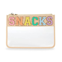 Patchs brodés en chenille autocollants de 2 pouces, lettres dorées scintillantes, pour sacs à collations, accessoires DIY pour vêtements et sacs