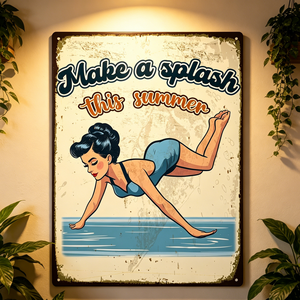 <span class=keywords><strong>Affiche</strong></span> Métallique Vintage 30*40 cm, Plaque Décorative en Métal Imprimée UV pour Décoration Murale - Product Image 1