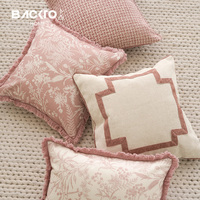 Housse de coussin de canapé brodée au design géométrique moderne, taie d'oreiller décorative abstraite pour la décoration du salon et les fournitures hôtelières