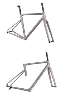 Cadre de vélo de <span class=keywords><strong>route</strong></span> en alliage d'aluminium Zhuite G2 avec fourche avant en fibre de carbone, compatible gravel et cross-country, style <span class=keywords><strong>axe</strong></span> <span class=keywords><strong>traversant</strong></span> - Product Image 3