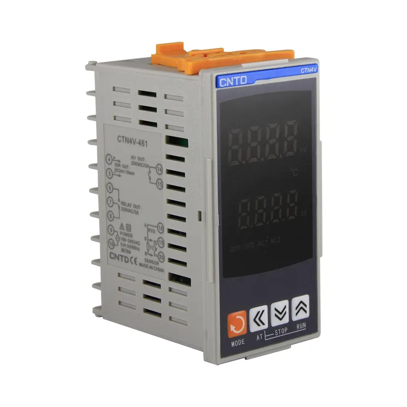 Cntd Industriële Dual Digitaal Display Ctn 4V Temperatuurregelaar Hogesnelheidsbemonstering 100-240Vac 50Hz 9999 (4 Cijfers) Pv/Sv