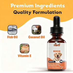 Gouttes pour la santé de la peau et du pelage des chiens, riches en protéines, avec acides gras oméga pour le soutien immunitaire, OEM ODM - Product Image 4