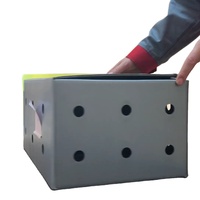 Boîte à courrier ondulée en plastique recyclé Stockage pliable polyvalent pour les graines de viande de fruits Salade Jus d'aliments pour animaux de compagnie Durable PP