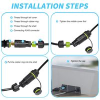 Paquete de 2 Adaptadores RJ45 Impermeables, Conector Ethernet Starlink Gen3 para Antena Satelital Starlink V3, Cable de Internet Cat6