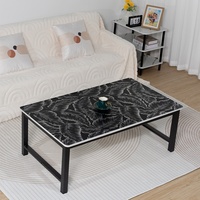 Nappe de table en PVC RNPT, motif géométrique blanc et argenté, rectangulaire, décorative, pour table basse, hôtel, salon