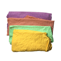 Chiffons en coton industriels multicolores 10 kg, 20 kg, 25 kg, 5 kg, provenant de t-shirts et vêtements usagés