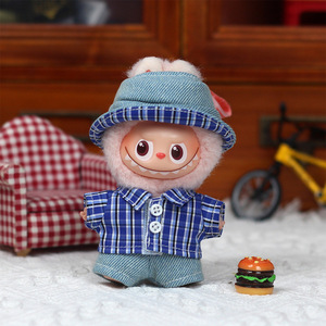 Labundry <b>Doll</b> Clothes 4th Gen Plaid Shirt Jeans Set Vinyl <b>Doll</b> Keychain Accessory Unisex Youth Fashion Outfit - Product Image 3