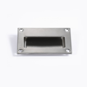Poignée encastrée rectangulaire pour <span class=keywords><strong>porte</strong></span> <span class=keywords><strong>coulissante</strong></span>, poignées <span class=keywords><strong>de</strong></span> tiroir encastrées en acier inoxydable nickel brossé avec vis - Product Image 2