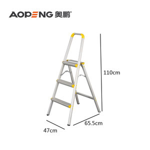 Empresa de alta tecnología 3 escalones Aluminio plegable En131 Escalera Silla plegable Material de aluminio - Product Image 5