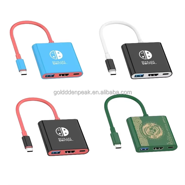 Portable Type-C Hub Docking Station for Nintendo for Switch HD USB 3.0 Charging Stand Wired Communication N-Switch Charger Dock