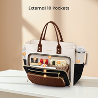 Sac à déjeuner LOVEVOOK pour femmes, sac de travail 3 en 1 avec compartiment isotherme pour le déjeuner, porte-gobelet de 40 oz et plusieurs poches