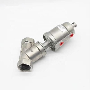 DN25 25.4mm SS316L valvole pneumatiche sede angolare bidirezionale in acciaio inox per acqua - Product Image 5