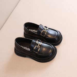 รองเท้าหนังเด็ก ฤดูใบไม้ร่วง รุ่นใหม่ สำหรับเด็กโตและเด็กเล็ก สไตล์อังกฤษ รองเท้าโลฟเฟอร์เด็กผู้หญิง พื้นยาง แบบเรโทร แมรี่เจน - Product Image 4