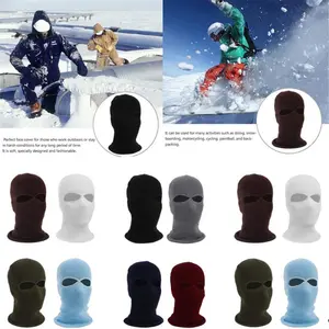 Hoge Kwaliteit 3 Gat Bivakmuts Knit Beanie Full Face Cover Schedel Custom Mens Designer Ski Masker