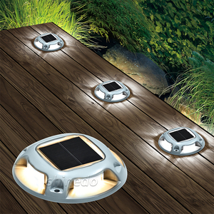 Round Led <strong>Solar</strong> <strong>Light</strong> Driveway <strong>Deck</strong> Mount <strong>Solar</strong> Ground <strong>Light</strong> Pools Garden Pathway Yard Fence Led Buried Disk <strong>Light</strong> Outdoor - Product Image 5
