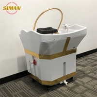 Siman Salon Furniture : Évier portable pour lavage de cheveux avec réservoirs d'eau, thérapie capillaire aquatique pour lit de massage thaïlandais et lit de beauté