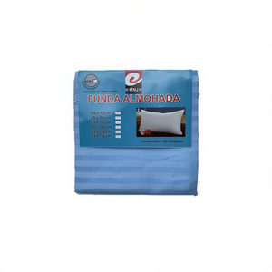 Funda de Almohada Funfa de 70 cm, Azul, 100% Poliéster, Tejida, Lisa, Rectangular, con Cierre de Sobre, para Uso Doméstico - Product Image 3