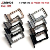 Pièces de rechange pour téléphone portable Plateau de carte Sim Support de carte SD pour iPhone 16 Plus 16 Pro Max Plateau à double fente Sim