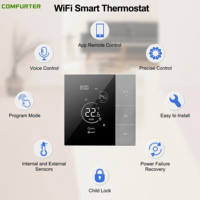 Termostato Inteligente Inalámbrico Eléctrico para Calefacción por Suelo Radiante, Caldera de Gas, Termostato para Radiador con Wifi
