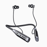 Écouteurs sans fil Rambotech Gym Neckband avec chipset JL, étanches IPX4, Bluetooth V5.4, pour le sport, autonomie de 100 heures, carte TF A12