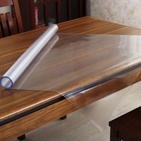 Nappe en PVC de qualité alimentaire, protège-table transparent, set de table transparent, tapis de table transparent pour restaurant et cuisine