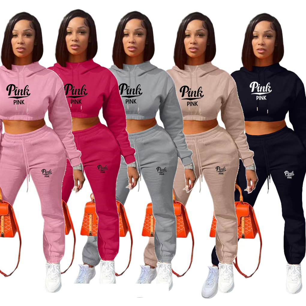 2025 Famous Brand Clothing Women Luxury Designer Zip up Jacket Tracksuit 2 Piece Jogger Set with Print