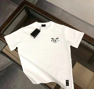 Camiseta de <span class=keywords><strong>Hombre</strong></span> de Manga Corta con Cuello Redondo, 100% Algodón Peinado, Corte Holgado, Bordada, Nueva Colección de Verano 25, Marca Auténtica FD - Product Image 4