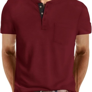 Custom Brand Mens Casual Short Sleeve Knitted <b>Polyester</b> O-Neck T-<b>Shirts</b> with Sublimation Printed Anti-Pilling Pocket Breathable - Product Image 2