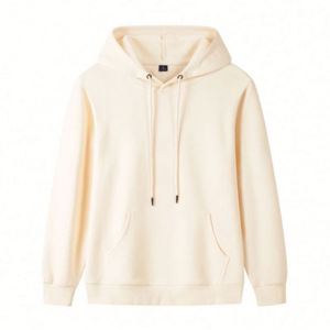 Winter Women's Custom Printed Hooded Knitted Breathable Plush Thickened Solid Color 100% Cotton Front Logo Casual Versatile - Product Image 1