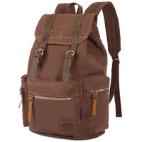 Mochila de Lona Estilo Europeo Americano para Hombre/Mujer, Bolso Vintage para Portátil, para Estudiantes Universitarios, Casual y Moderno