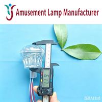 Lumières LED RGB 65 mm étanches et programmables en forme de champignon pour gobelets d'attractions, avec couvercle transparent en forme de chrysanthème