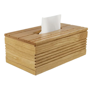 Boîte à mouchoirs rectangulaire en bois avec couvercle coulissant, personnalisable avec logo, pour décoration d'intérieur, fabriquée à la main, recyclable, style moderne DS - Product Image 2