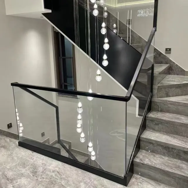 מעקות מערבולת מערכת מעקות זכוכית למרפסת מדרגות מעקה מעקה זכוכית ללא מסגרת מעקה מרפסת לסיפון
