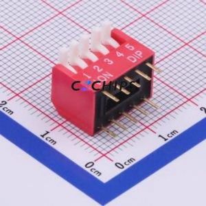 TE-05 DIP Switch Through hole Component (THT) Switch ( Number of Switch Sections: 5 )( Lead Spacing: 2.54mm ) - Product Image 1