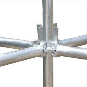 Construction Supplies Ringlock Scaffolding Components Q235 Steel Industrial Design High Strength Hot <b>Dipped</b> Galvanized Frame - Product Image 1