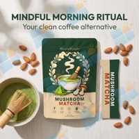 Poudre de Matcha aux Champignons avec Extrait de Crinière de Lion, Reishi et Chaga – Mélange de Thé Fonctionnel – OEM ODM Marque Privée Formule Personnalisée