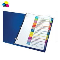 Classeur Manila 2027 à trois couleurs avec étiquettes professionnelles, impression personnalisée écologique et onglets de 12 mois (janvier-décembre)