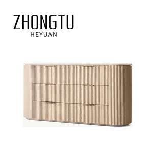 Zeitgenössische Kommoden Schlafzimmer möbel Zeitgenössische Innendekoration Lagerung Seitens chrank 6 Schubladen Kommode Marmorplatte - Product Image 2