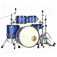 Customizable 5-Piece Professional Metal Drum Set with Adjustable Heavy Duty Die Cast Hoops Durable Percussion Instruments