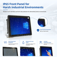 Panel Pc Industri DDR4 I5-10310U I7-10510U Linux/Windows Monitor Layar Sentuh Tanpa Kipas Output HDMI 2COM 12 "1024*768 Panel Lcd