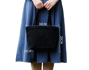 กระเป๋าผ้าแคนวาสสีธรรมชาติแบบสั่งทำพิเศษ - กระเป๋าใส่ของช้อปปิ้งที่ทนทานและนำกลับมาใช้ใหม่ได้ เหมาะสำหรับการสร้างแบรนด์และเป็นของขวัญ - Product Image 4