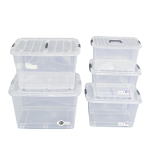 Grote transparante PP opbergbox met deksel, stapelbaar, plastic opbergbak voor kastorganisatie, stevige huishoudelijke opbergdoos, opbergorganizer - Product Image 2