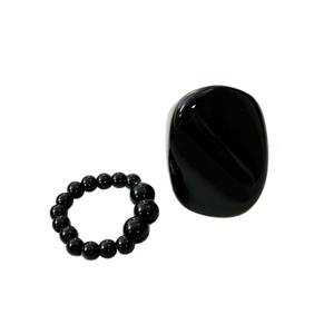 Ensemble de bagues de cocktail géométriques en résine acrylique Lucite, unisexe, moderne, pour usage quotidien, cadeau, bijoux 2026 - Product Image 4