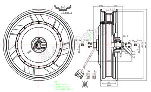 Moteur de moyeu sans balais <span class=keywords><strong>QSMOTOR</strong></span> 17X3.5 pouces 8000W V3 72V/96V, nouveau, étanche IP66, pour scooter électrique à grande vitesse (120-150 km/h) - Product Image 5