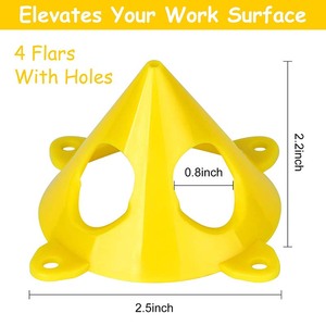 LISI Rehausseurs de porte d'armoire en <span class=keywords><strong>toile</strong></span> cône jaune Support acrylique époxy peint Support de pyramide de <span class=keywords><strong>peintre</strong></span> Cadre Art Supply - Product Image 2