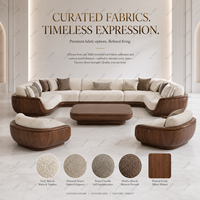 Canapé d'angle en L de luxe, tendance australienne, en bois massif moderne, avec revêtement en tissu écologique, idéal pour hôtel