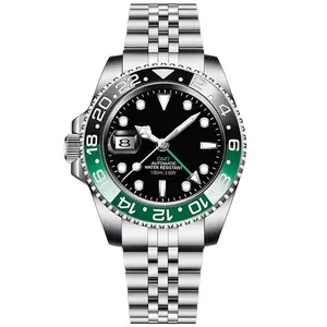 2024 Luxury Men Automatic Mechanical seiko nh34 GMT movt Wristwatch Ceramic Bezel Waterproof Watch