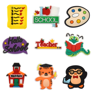 Accesorios de PVC negros impermeables para decoración de <span class=keywords><strong>zuecos</strong></span> y botas de seguridad, ideales para profesores y la escuela. - Product Image 4